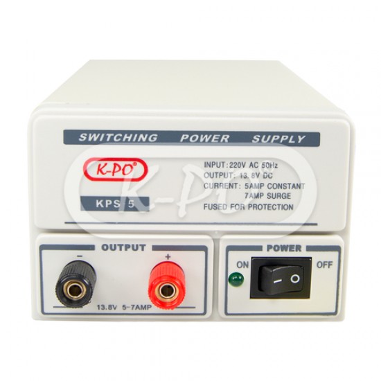 K-PO KPS-5 Impulsu barošanas bloks 220VAC/13.8VDC 5A/7A K-PO KPS-5 Impulsu barošanas bloks 220VAC/13.8VDC 5A/7A