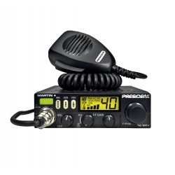 President MARTIN+ 12/24V AM/FM Multi-Standarta mobilā CB radiostacija AM/FM TXPR318
