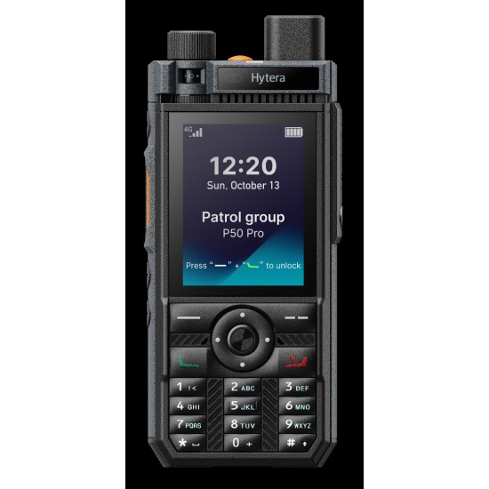 Hytera P50 Pro PoC rācija, 4G LTE/WiFi, GPS, NFC, IP68