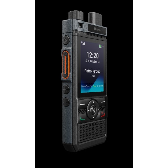 Hytera P50 Pro PoC rācija, 4G LTE/WiFi, GPS, NFC, IP68