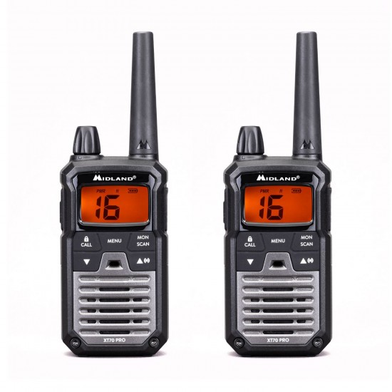 Midland XT70 Pro PMR446 rācija (pāris)