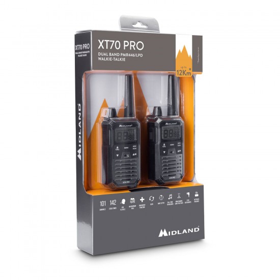 Midland XT70 Pro PMR446 rācija (pāris)