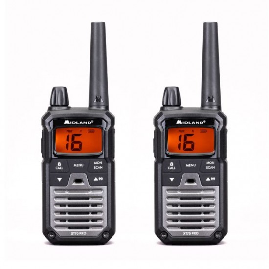 Midland XT70 Pro PMR446 rācija (pāris) Midland XT70 Pro PMR446 rācija (pāris)