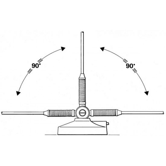 Sirio GL-27 BLACK 4M RG58/PL ASP-1 Mobilā CB antena L=114cm 2211724.76