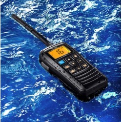 Icom IC-M37E Portatīvā jūras peldoša ūdensnecaurlaidīga IPX7 radiostacija 6W