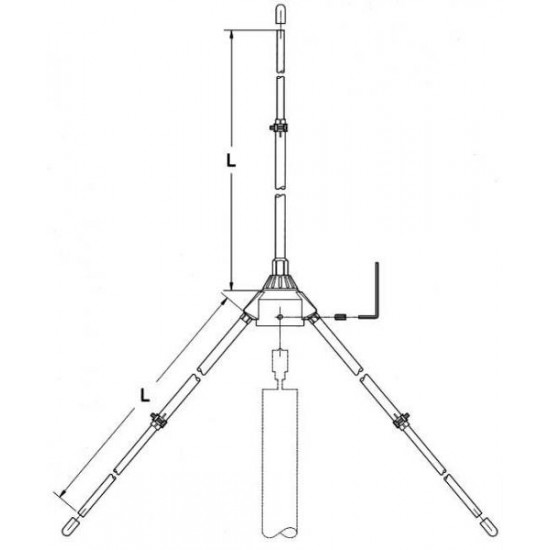 Sirio GPA 135-175 1/4 λ Ground Plane antena 135-175MHz L=96cm